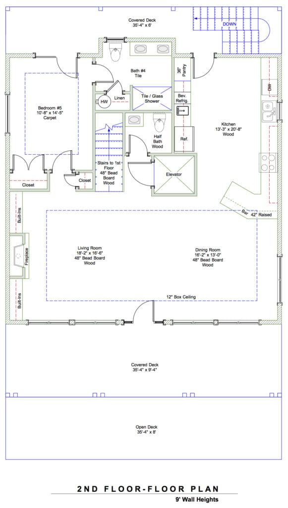 Vacation Rental Homes Ocean Isle Beach NC - Vacation OIB - Paradise Found - Floorplan 2nd Floor